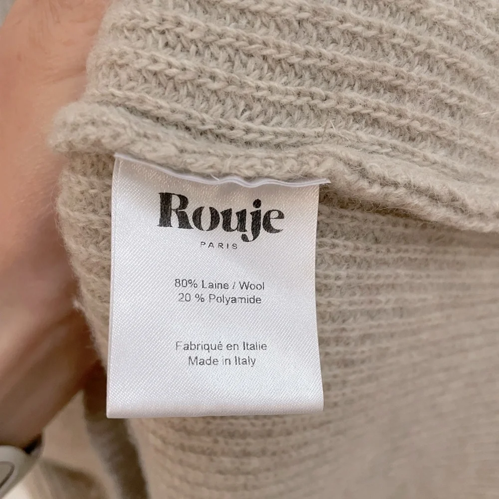 Rouje Beige Cassiopee Cardigan, size FR 40 - Picture 10 of 11